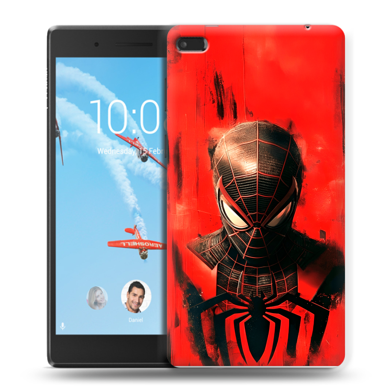 Силиконовый чехол на Lenovo Tab 4 7 с принтом человек паук spiderman Силиконовый чехол на Lenovo Tab 4 7 с принтом человек паук spiderman