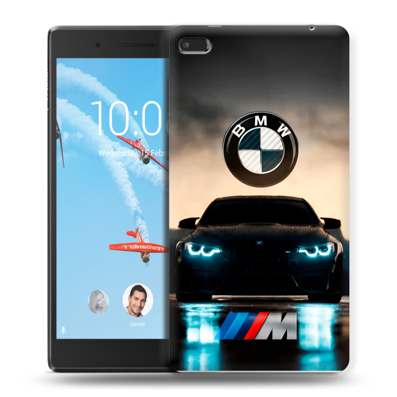 Силиконовый чехол на Lenovo Tab 4 7 с принтом БМВ BMW Силиконовый чехол на Lenovo Tab 4 7 с принтом БМВ BMW