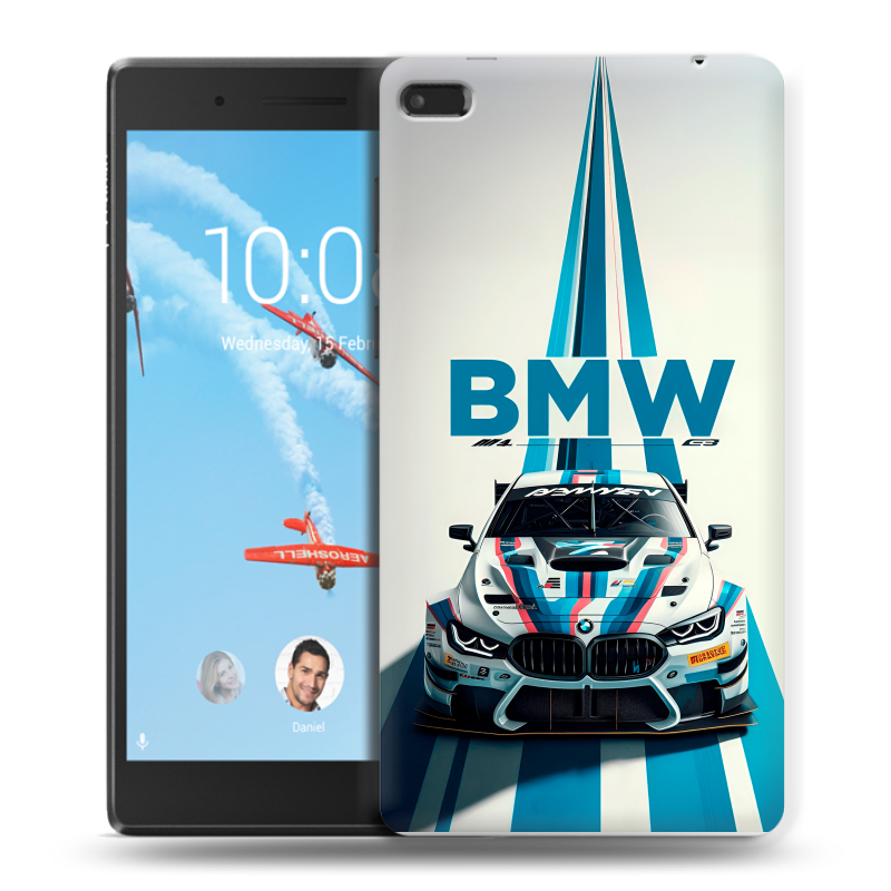 Силиконовый чехол на Lenovo Tab 4 7 с принтом БМВ BMW Силиконовый чехол на Lenovo Tab 4 7 с принтом БМВ BMW