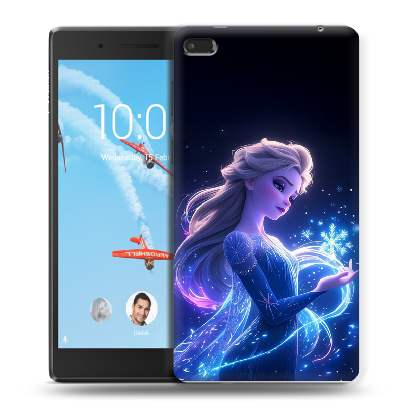 Силиконовый чехол на Lenovo Tab 4 7 с принтом Холодное сердце Frozen Силиконовый чехол на Lenovo Tab 4 7 с принтом Холодное сердце Frozen