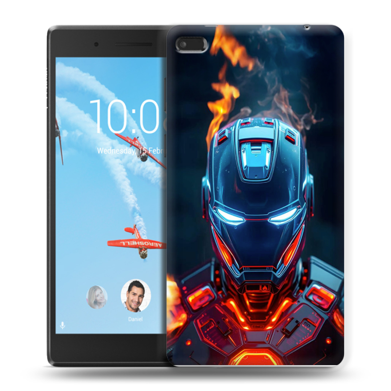 Силиконовый чехол на Lenovo Tab 4 7 с принтом IronMan Железный человек Силиконовый чехол на Lenovo Tab 4 7 с принтом IronMan Железный человек