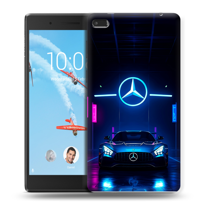 Силиконовый чехол на Lenovo Tab 4 7 с принтом Mercedes Мерседес Силиконовый чехол на Lenovo Tab 4 7 с принтом Mercedes Мерседес