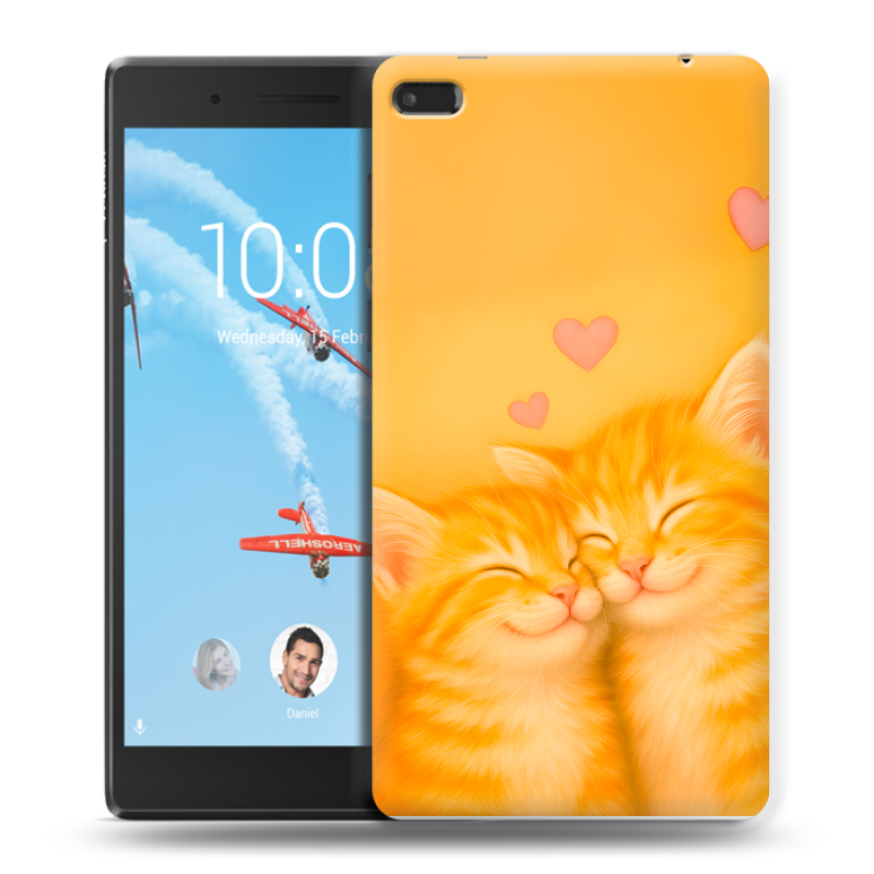 Силиконовый чехол на Lenovo Tab 4 7 с принтом Милые котята Силиконовый чехол на Lenovo Tab 4 7 с принтом Милые котята