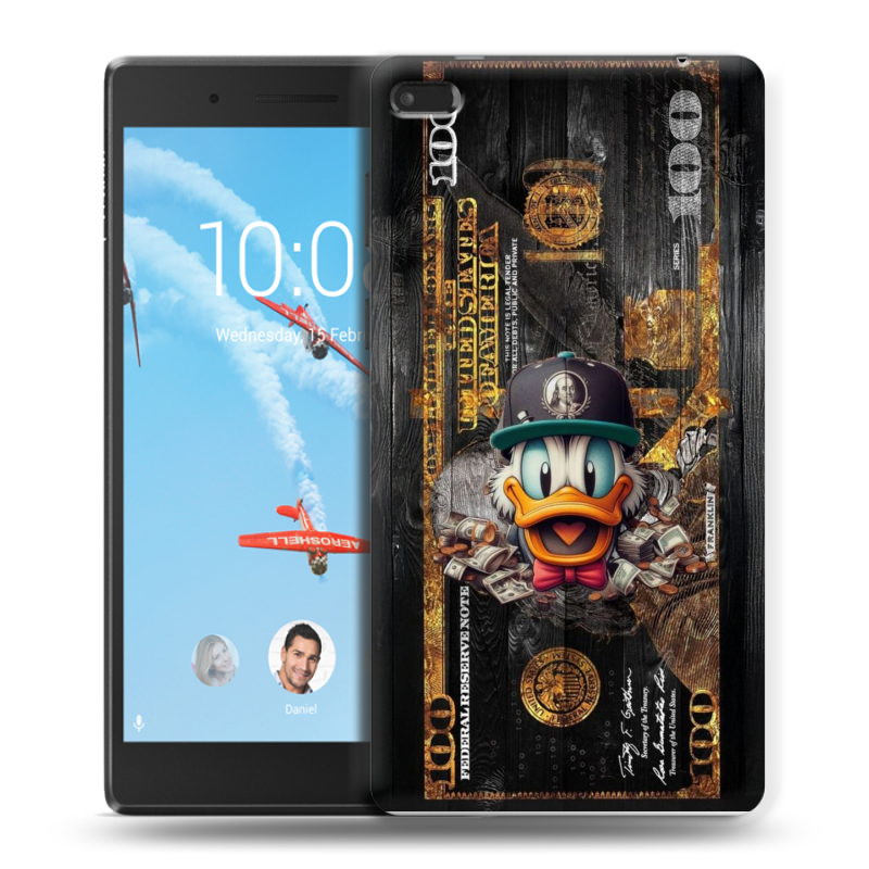 Силиконовый чехол на Lenovo Tab 4 7 с принтом Дональд Дак Доллар Силиконовый чехол на Lenovo Tab 4 7 с принтом Дональд Дак Доллар