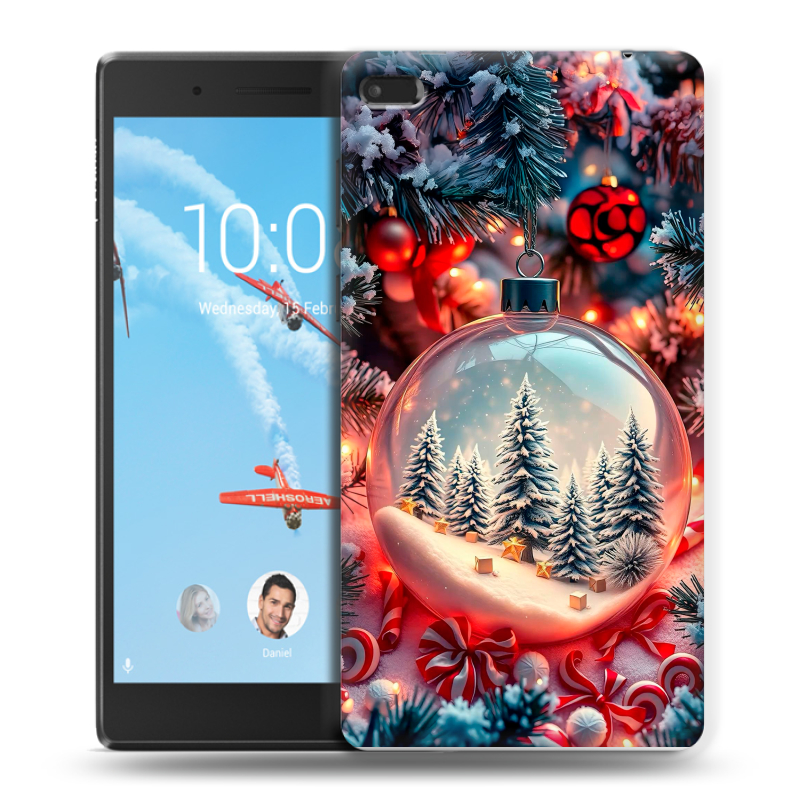 Силиконовый чехол на Lenovo Tab 4 7 с принтом Новый год Силиконовый чехол на Lenovo Tab 4 7 с принтом Новый год