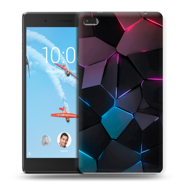 Силиконовый чехол на планшета Lenovo Tab 4 7 Essential с принтом Геометрия неона Силиконовый чехол на планшета Lenovo Tab 4 7 Essential с принтом Геометрия неона