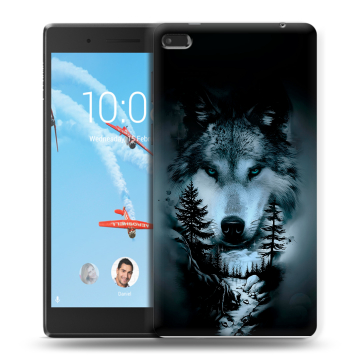 Силиконовый чехол на планшета Lenovo Tab 4 7 Essential с принтом Лесной волк Силиконовый чехол на планшета Lenovo Tab 4 7 Essential с принтом Лесной волк