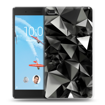 Силиконовый чехол на планшета Lenovo Tab 4 7 Essential с принтом Черные кристаллы Силиконовый чехол на планшета Lenovo Tab 4 7 Essential с принтом Черные кристаллы