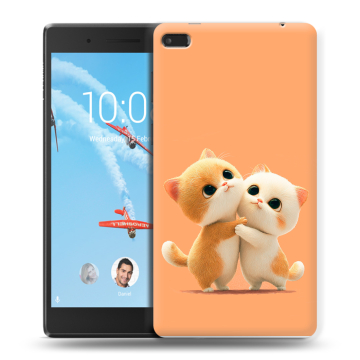 Силиконовый чехол на планшета Lenovo Tab 4 7 Essential с принтом Милые котики Силиконовый чехол на планшета Lenovo Tab 4 7 Essential с принтом Милые котики
