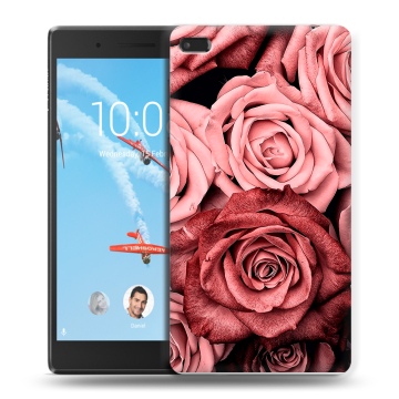 Силиконовый чехол на планшета Lenovo Tab 4 7 Essential с принтом Цветы розы Силиконовый чехол на планшета Lenovo Tab 4 7 Essential с принтом Цветы розы