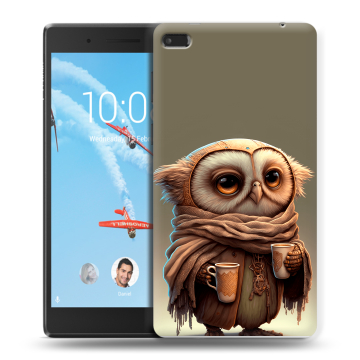 Силиконовый чехол на планшета Lenovo Tab 4 7 Essential с принтом Сова Силиконовый чехол на планшета Lenovo Tab 4 7 Essential с принтом Сова