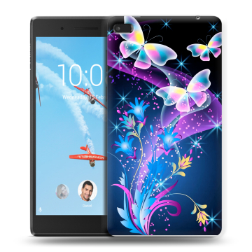 Силиконовый чехол на Lenovo Tab 4 7 Essential с принтом Бабочки