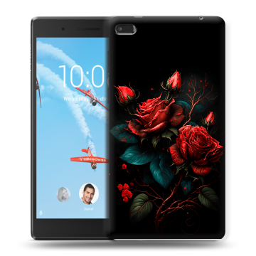 Силиконовый чехол на Lenovo Tab 4 7 Essential с принтом Розы красные