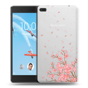 Силиконовый чехол на Lenovo Tab 4 7 Essential с принтом Ветка сакуры