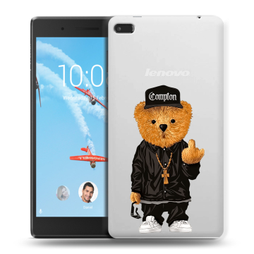 Силиконовый чехол на Lenovo Tab 4 7 Essential с принтом Мишка