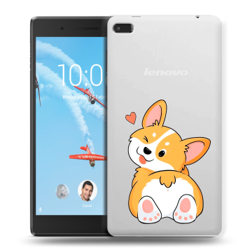 Силиконовый чехол на Lenovo Tab 4 7 Essential с принтом Корги