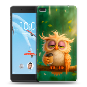 Силиконовый чехол на Lenovo Tab 4 7 Essential с принтом сова