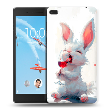 Силиконовый чехол на Lenovo Tab 4 7 Essential с принтом кролик зайчик