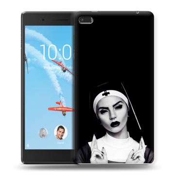 Силиконовый чехол на Lenovo Tab 4 7 Essential с принтом монашка