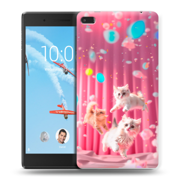 Силиконовый чехол на Lenovo Tab 4 7 Essential с принтом милые котики