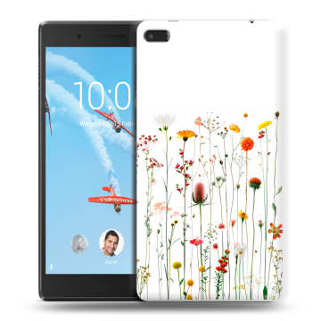 Силиконовый чехол на Lenovo Tab 4 7 Essential с принтом цветы