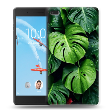 Силиконовый чехол на Lenovo Tab 4 7 Essential с принтом Листья