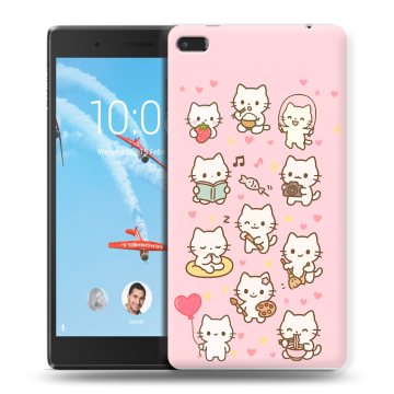 Силиконовый чехол на Lenovo Tab 4 7 Essential с принтом Hello Kitty Хелоу Кити