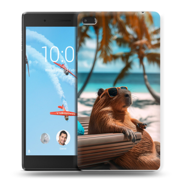 Силиконовый чехол на Lenovo Tab 4 7 Essential с принтом Капибара