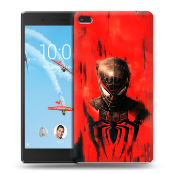 Силиконовый чехол на Lenovo Tab 4 7 Essential с принтом человек паук spiderman