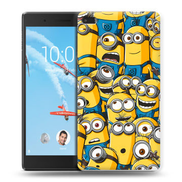 Силиконовый чехол на Lenovo Tab 4 7 Essential с принтом Миньоны