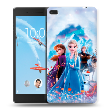 Силиконовый чехол на Lenovo Tab 4 7 Essential с принтом Холодное сердце Frozen