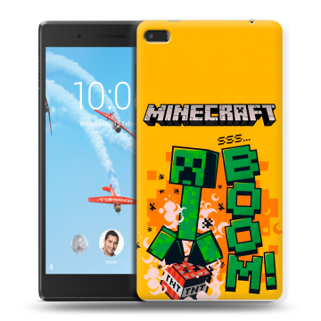 Силиконовый чехол на Lenovo Tab 4 7 Essential с принтом Майнкрафт Minecraft