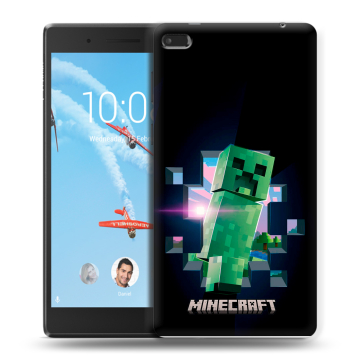 Силиконовый чехол на Lenovo Tab 4 7 Essential с принтом Майнкрафт Minecraft