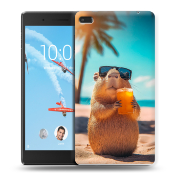 Силиконовый чехол на Lenovo Tab 4 7 Essential с принтом Капибара