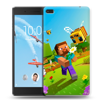 Силиконовый чехол на Lenovo Tab 4 7 Essential с принтом Майнкрафт Minecraft