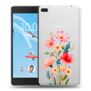 Силиконовый чехол на Lenovo Tab 4 7 Essential с принтом Цветы Силиконовый чехол на Lenovo Tab 4 7 Essential с принтом Цветы