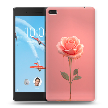 Силиконовый чехол на Lenovo Tab 4 7 Essential с принтом Розовая роза Силиконовый чехол на Lenovo Tab 4 7 Essential с принтом Розовая роза