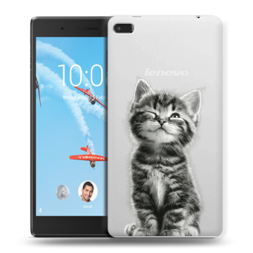 Силиконовый чехол на Lenovo Tab 4 7 Essential с принтом Котенок