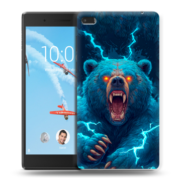 Силиконовый чехол на Lenovo Tab 4 7 Essential с принтом Медведь Силиконовый чехол на Lenovo Tab 4 7 Essential с принтом Медведь