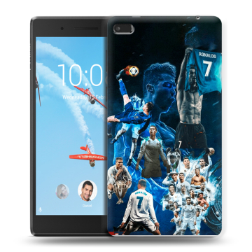 Силиконовый чехол на Lenovo Tab 4 7 Essential с принтом Реал Роналдо Силиконовый чехол на Lenovo Tab 4 7 Essential с принтом Реал Роналдо