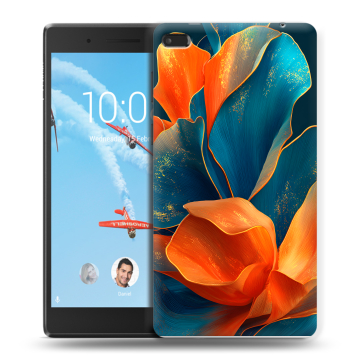 Силиконовый чехол на Lenovo Tab 4 7 Essential с принтом Цветы Силиконовый чехол на Lenovo Tab 4 7 Essential с принтом Цветы