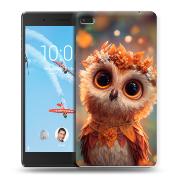 Силиконовый чехол на Lenovo Tab 4 7 Essential с принтом Милая сова
