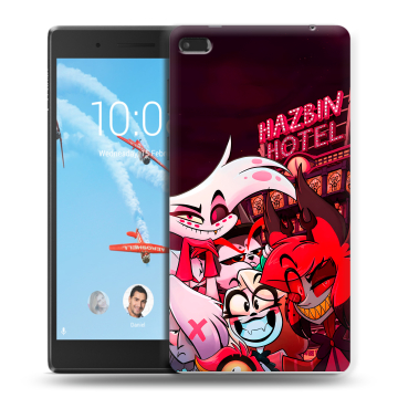 Силиконовый чехол на Lenovo Tab 4 7 Essential с принтом Hazbin Hotel Отель Хазбин