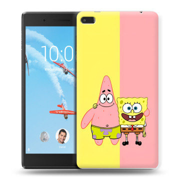 Силиконовый чехол на Lenovo Tab 4 7 Essential с принтом Спанч боб Спанчбоб