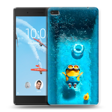 Силиконовый чехол на Lenovo Tab 4 7 Essential с принтом Миньоны Силиконовый чехол на Lenovo Tab 4 7 Essential с принтом Миньоны