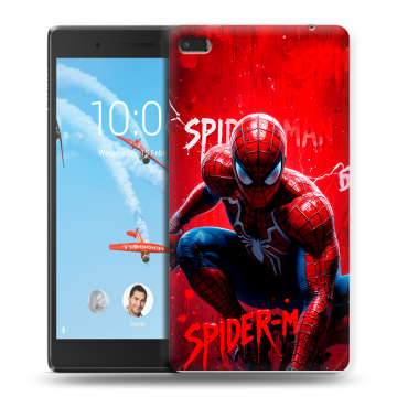 Силиконовый чехол на Lenovo Tab 4 7 Essential с принтом Spiderman Человек паук Силиконовый чехол на Lenovo Tab 4 7 Essential с принтом Spiderman Человек паук