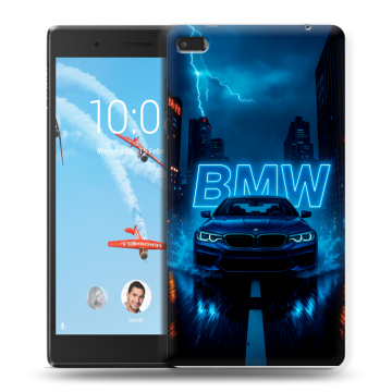 Силиконовый чехол на Lenovo Tab 4 7 Essential с принтом BMW БМВ