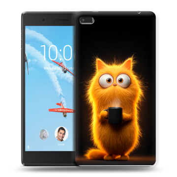 Силиконовый чехол на Lenovo Tab 4 7 Essential с принтом Смешной кот