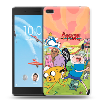 Силиконовый чехол на Lenovo Tab 4 7 Essential с принтом Adventure time Время приключений