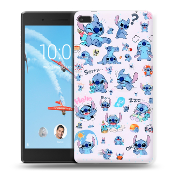 Силиконовый чехол на Lenovo Tab 4 7 Essential с принтом Лило и Стич